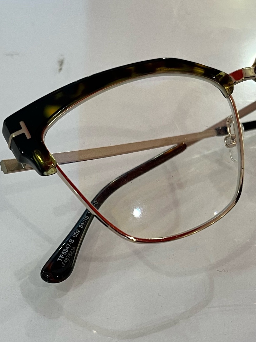 TOM FORD TF 5547-B 052 HAVANA GOLD AUTHENTIC EYEGLASSES 54-15-140 - Picture 8 of 9